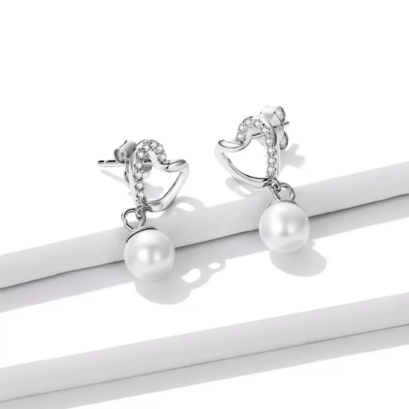 (imagen para) Pandora Style Love Shell Beads-Elegantes aretes - BSE552 - Ver 2