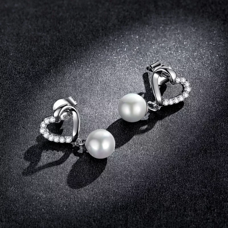 (imagen para) Pandora Style Love Shell Beads-Elegantes aretes - BSE552 - Ver 5