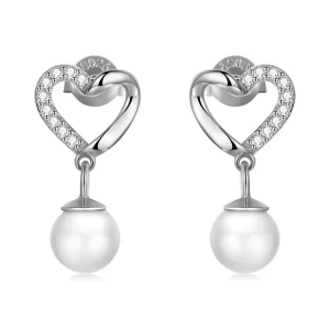 (imagen para) Pandora Style Love Shell Beads-Elegantes aretes - BSE552