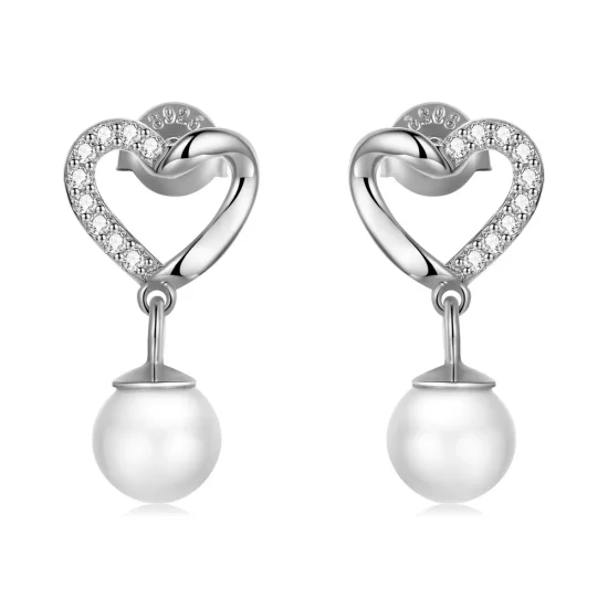 (imagen para) Pandora Style Love Shell Beads-Elegantes aretes - BSE552
