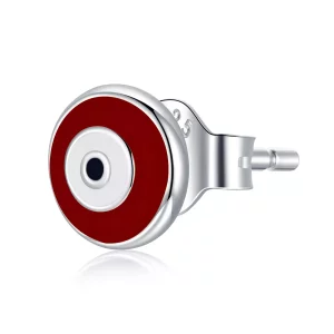 (imagen para) Pendientes de botón con estilo Pandora y diseño de ojo del diablo - SCE1207-RD