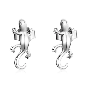 (imagen para) Pendientes de botón creativos estilo Pandora con forma de gecko - SCE1292