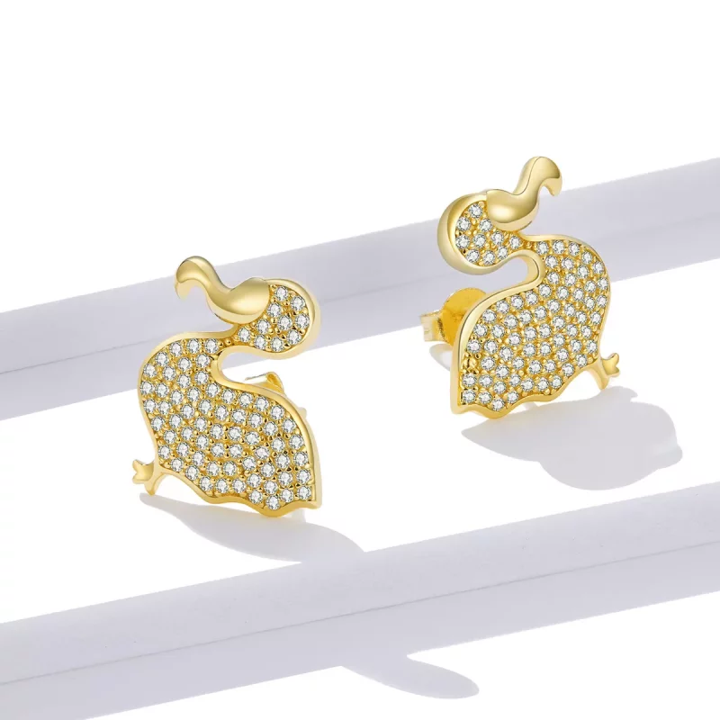(imagen para) Pendientes de botón de estilo Pandora con diseño de ave dodo - BSE370 - Ver 5