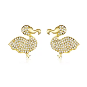 (imagen para) Pendientes de botón de estilo Pandora con diseño de ave dodo - BSE370