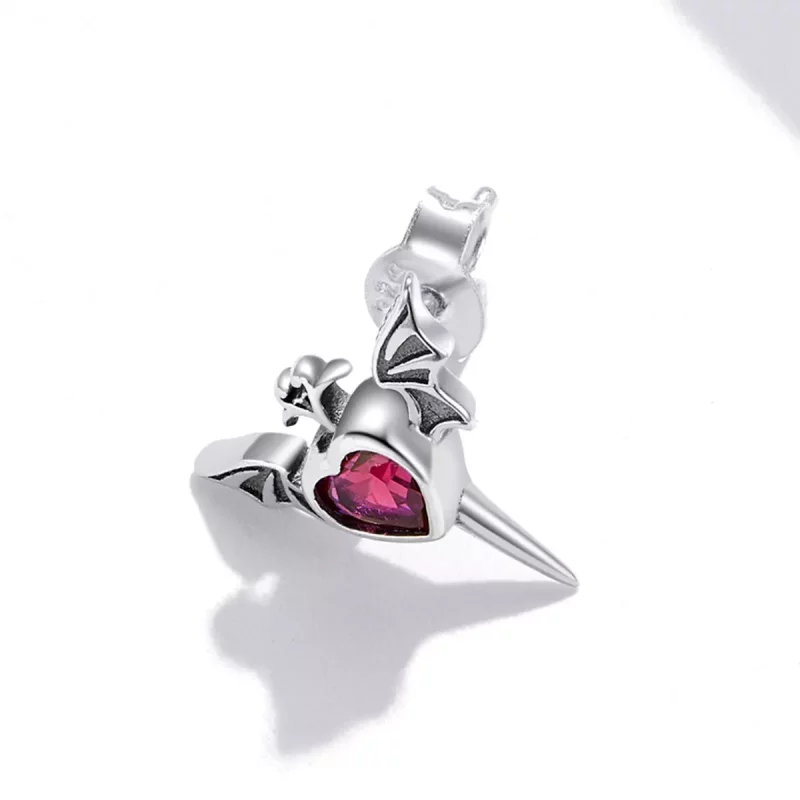 (imagen para) Pendientes de botón estilo Pandora con alas de amor - SCE1179 - Ver 2
