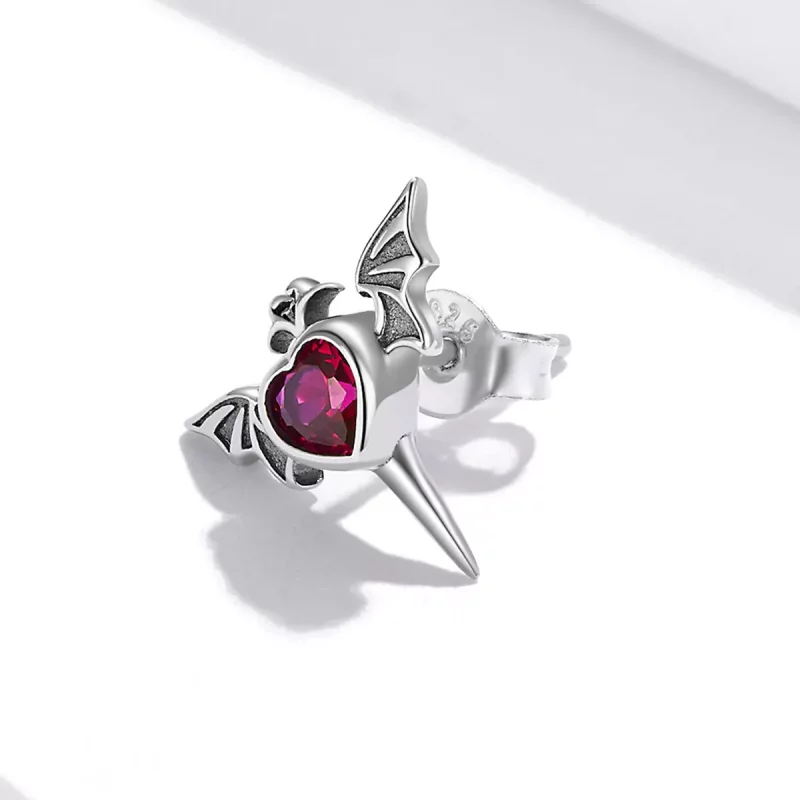 (imagen para) Pendientes de botón estilo Pandora con alas de amor - SCE1179 - Ver 4