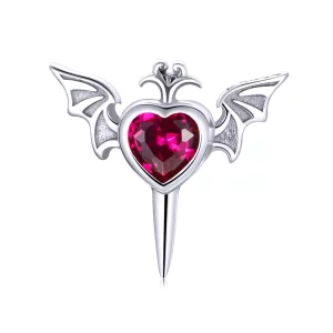 (imagen para) Pendientes de botón estilo Pandora con alas de amor - SCE1179