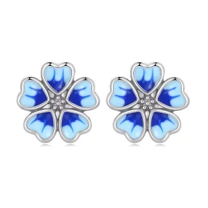 (imagen para) Pendientes de botón estilo Pandora con flores - SCE1513