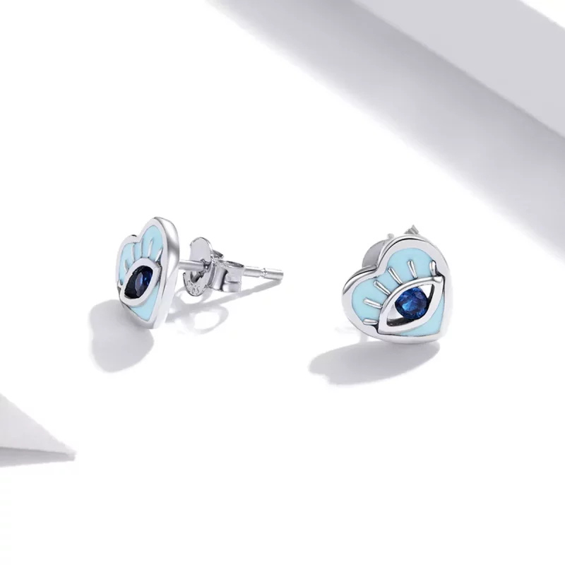 (imagen para) Pendientes de botón estilo Pandora Love Guard - SCE1134 - Ver 2