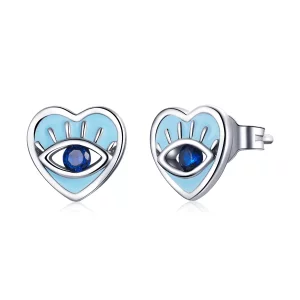(imagen para) Pendientes de botón estilo Pandora Love Guard - SCE1134
