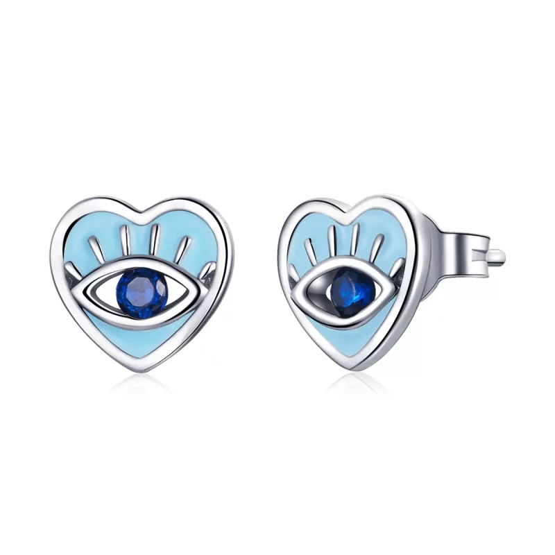 (imagen para) Pendientes de botón estilo Pandora Love Guard - SCE1134