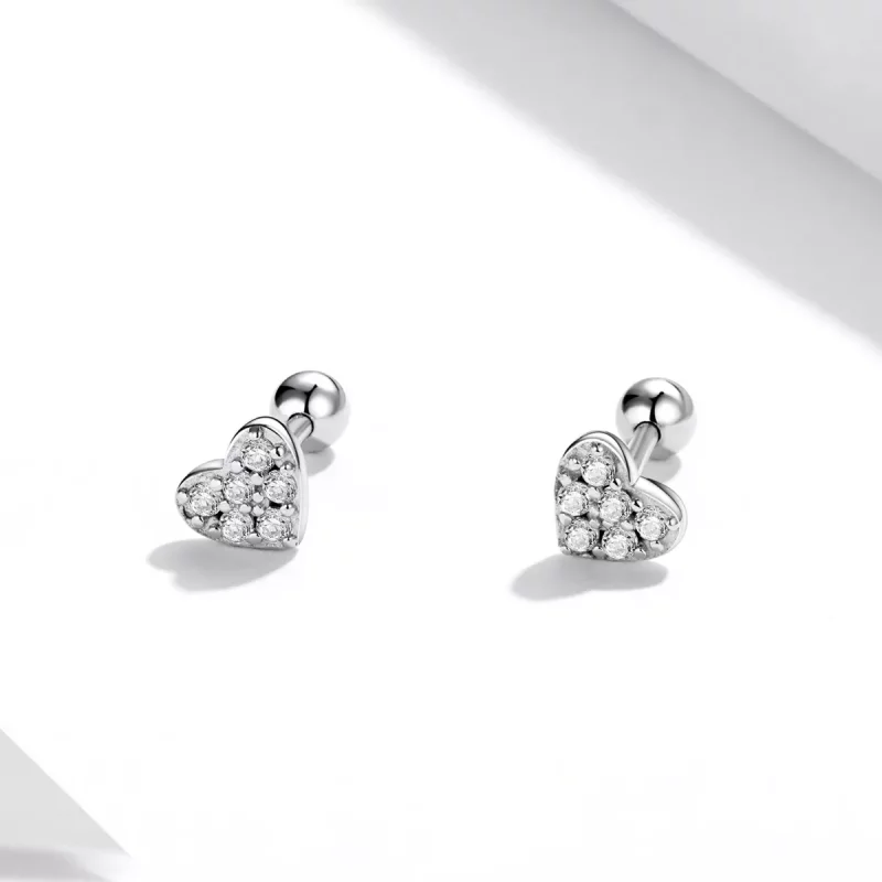 (imagen para) Pendientes de botón estilo Pandora Love Simple - SCE1298 - Ver 2