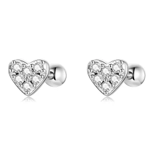 (imagen para) Pendientes de botón estilo Pandora Love Simple - SCE1298