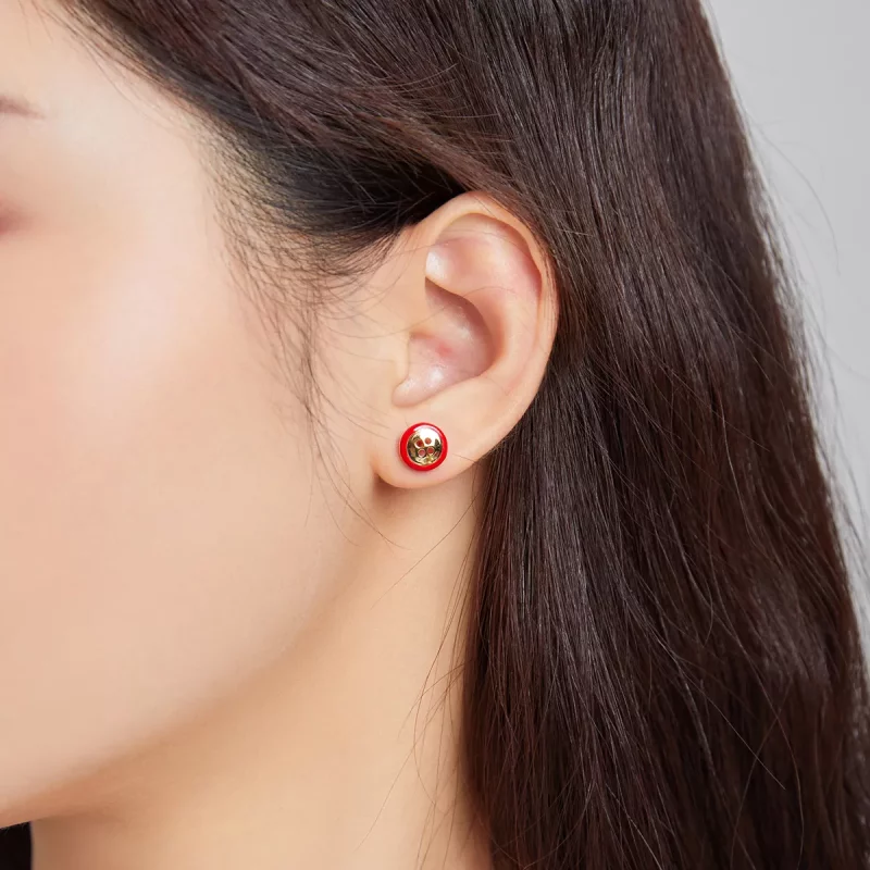 (imagen para) Pendientes de botón estilo Pandora - SCE1060 - Ver 3
