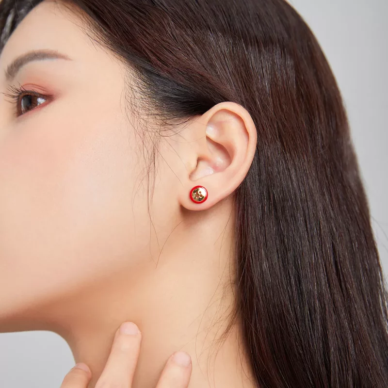 (imagen para) Pendientes de botón estilo Pandora - SCE1060 - Ver 4