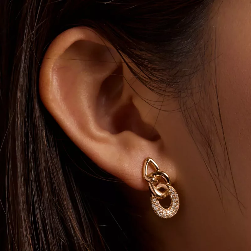 (imagen para) Pendientes de cadena con estilo Pandora y diseño personalizado - BSE545 - Ver 8