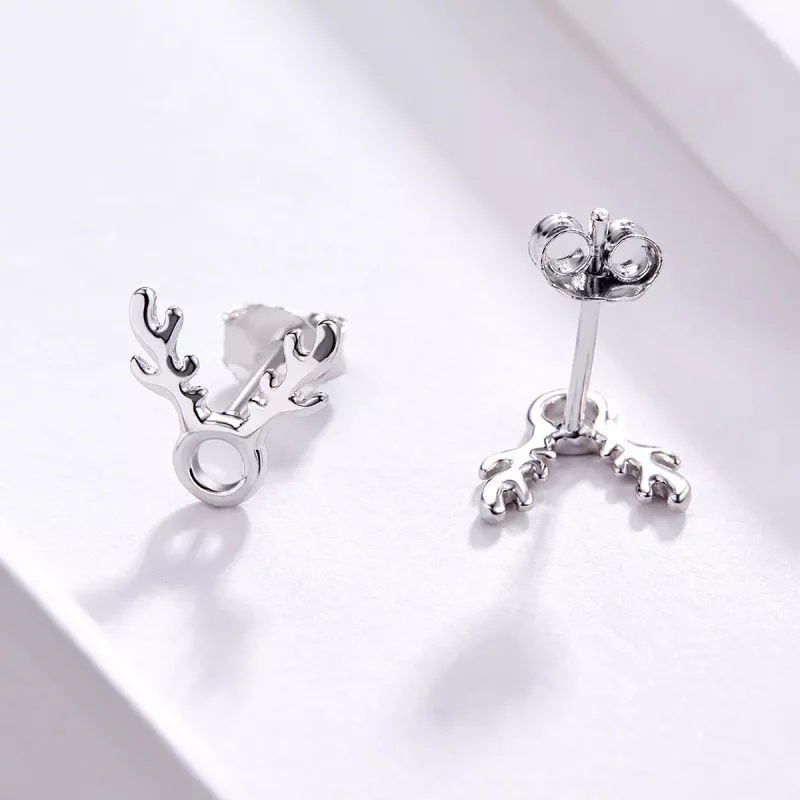(imagen para) Pendientes de Estilo Pandora con Forma de Astas - BSE116 - Ver 2