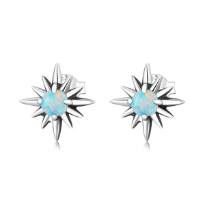 (imagen para) Pendientes de Estrella de Ópalo, estilo Pandora - BSE581