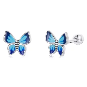 (imagen para) Pendientes de mariposa delicados estilo Pandora - SCE1285