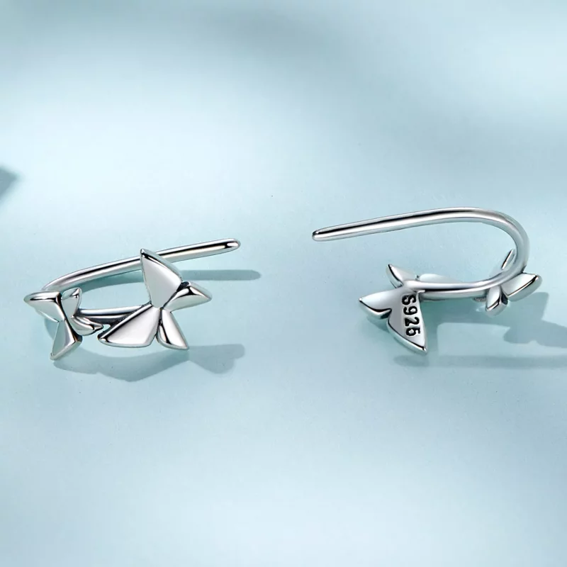 (imagen para) Pendientes de mariposa estilo Pandora - SCE1501 - Ver 4