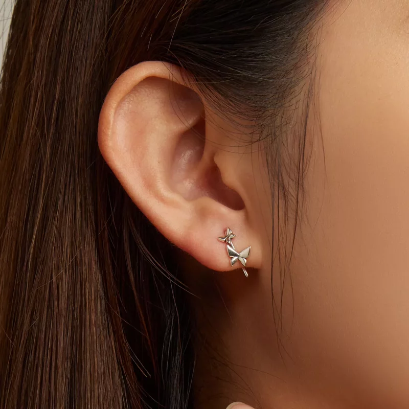 (imagen para) Pendientes de mariposa estilo Pandora - SCE1501 - Ver 5