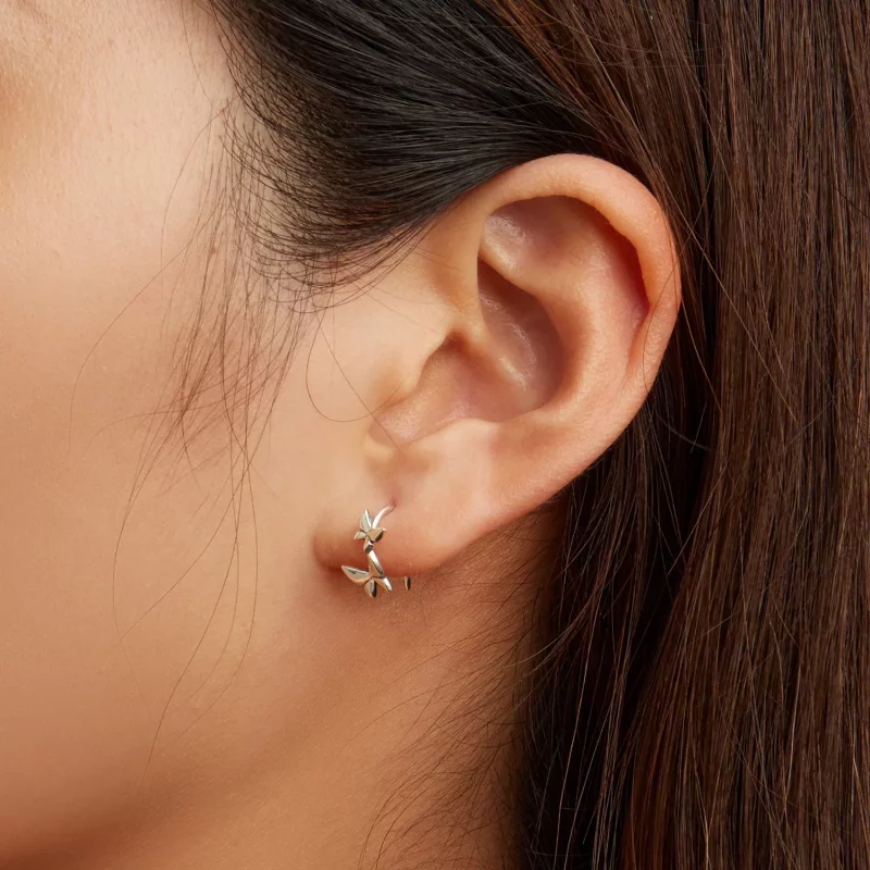 (imagen para) Pendientes de mariposa estilo Pandora - SCE1501 - Ver 7