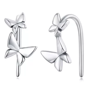 (imagen para) Pendientes de mariposa estilo Pandora - SCE1501