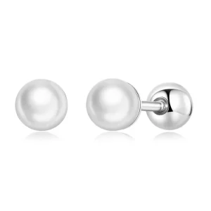 (imagen para) Pendientes de perlas estilo Pandora - BSE630-AL