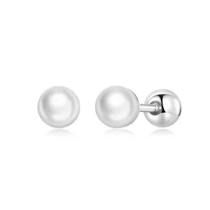 (imagen para) Pendientes de perlas estilo Pandora - BSE630-AS