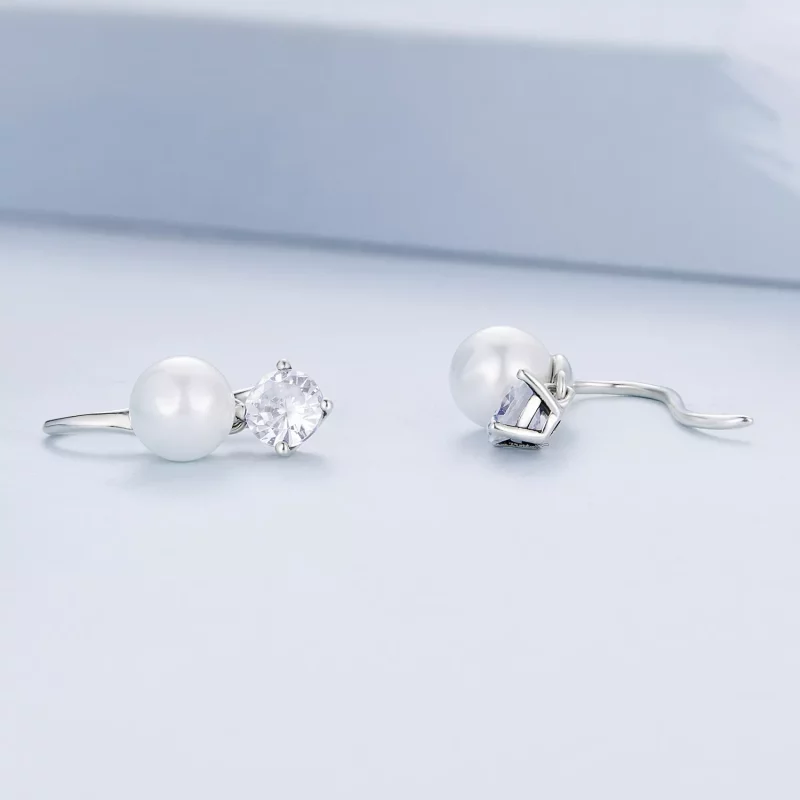 (imagen para) Pendientes de perlas estilo Pandora - BSE684 - Ver 4