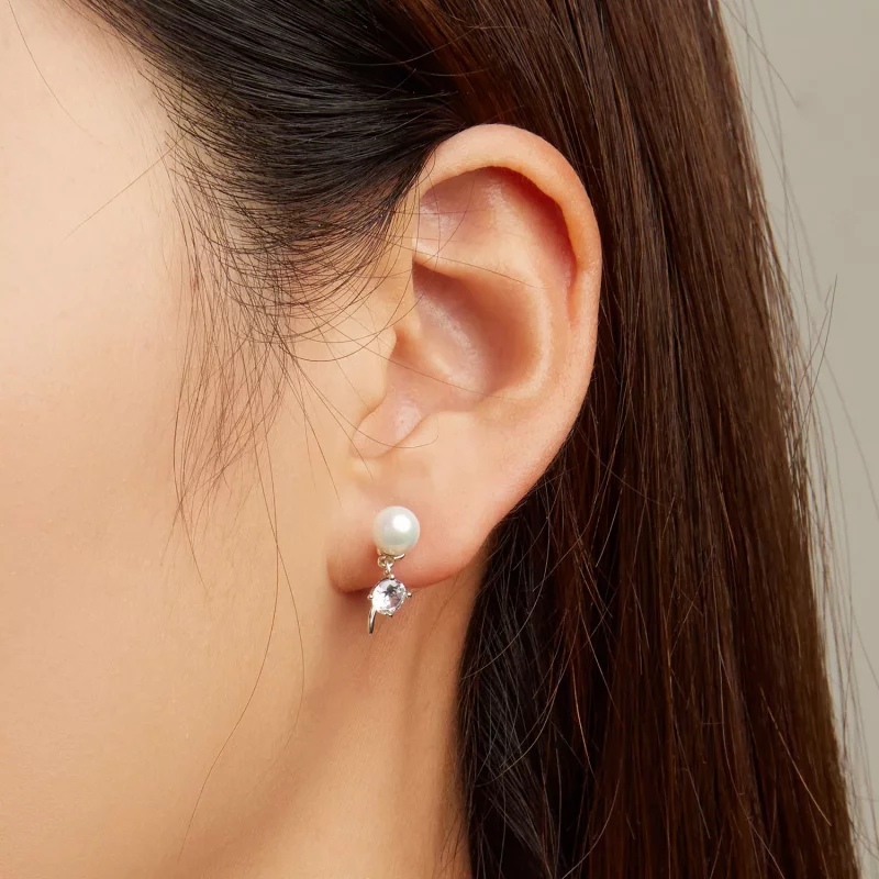 (imagen para) Pendientes de perlas estilo Pandora - BSE684 - Ver 6