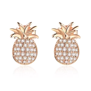 (imagen para) Pendientes de piña estilo Pandora - SCE803