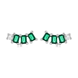 (imagen para) Pendientes de tachuelas estilo Pandora con gemas de mosaico - BSE704