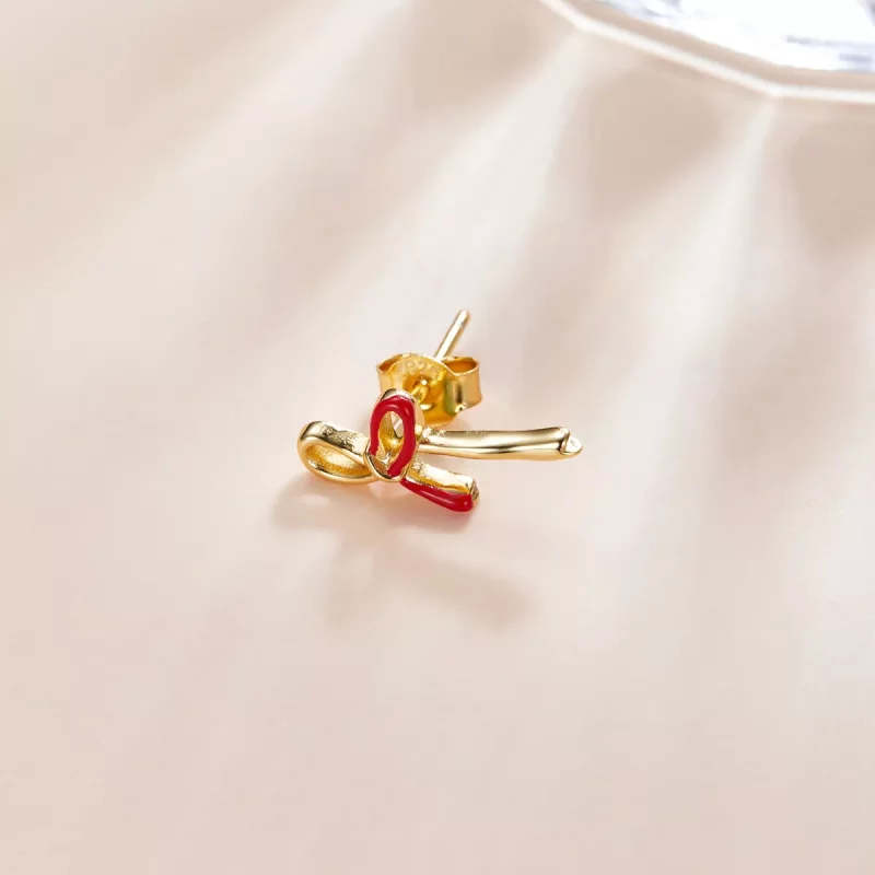 (imagen para) Pendientes pequeños tipo Pandora con diseño de deseo - SCE1058 - Ver 2
