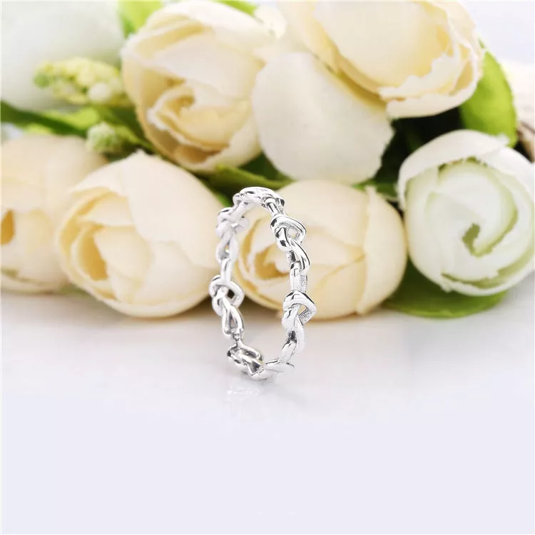 (imagen para) Anillo PANDORA en plata de ley Corazones Anudados - 198018 - Ver 2