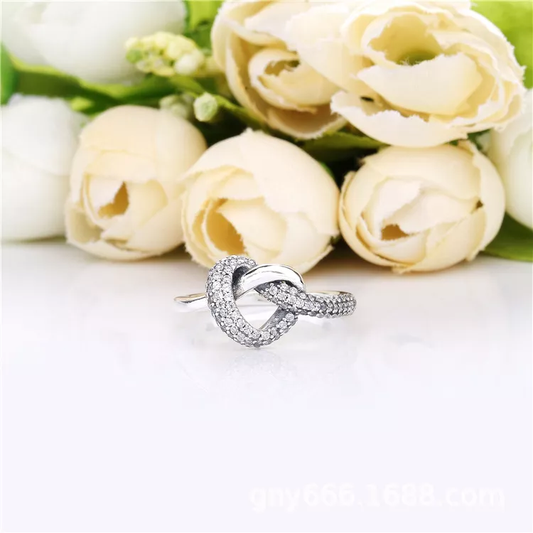 (imagen para) Anillo PANDORA en plata de ley Corazón Anudado - 198086CZ - Ver 2