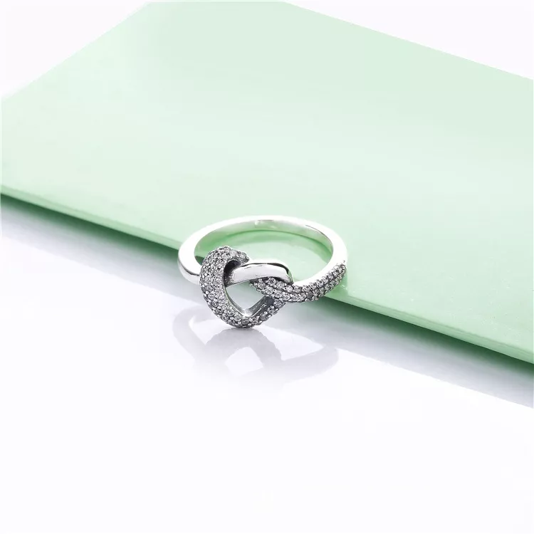 (imagen para) Anillo PANDORA en plata de ley Corazón Anudado - 198086CZ - Ver 3