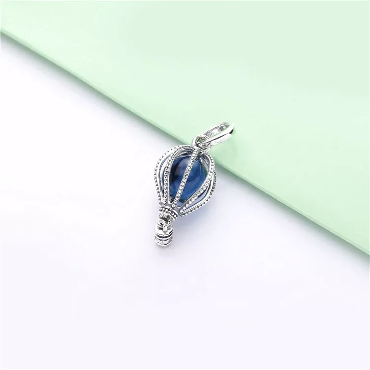 (imagen para) Charm Colgante PANDORA en plata de ley Globo Aeroestático Azul - 798064NMB - Ver 2