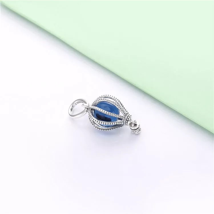 (imagen para) Charm Colgante PANDORA en plata de ley Globo Aeroestático Azul - 798064NMB - Ver 3