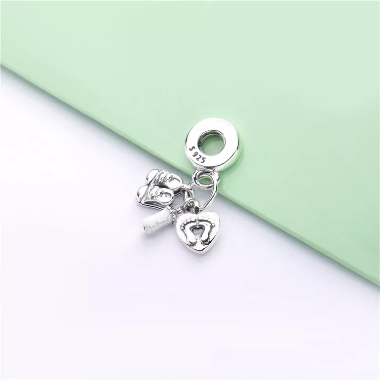 (imagen para) Charm Colgante PANDORA en plata de ley Mi Bebé - 798106CZ - Ver 2