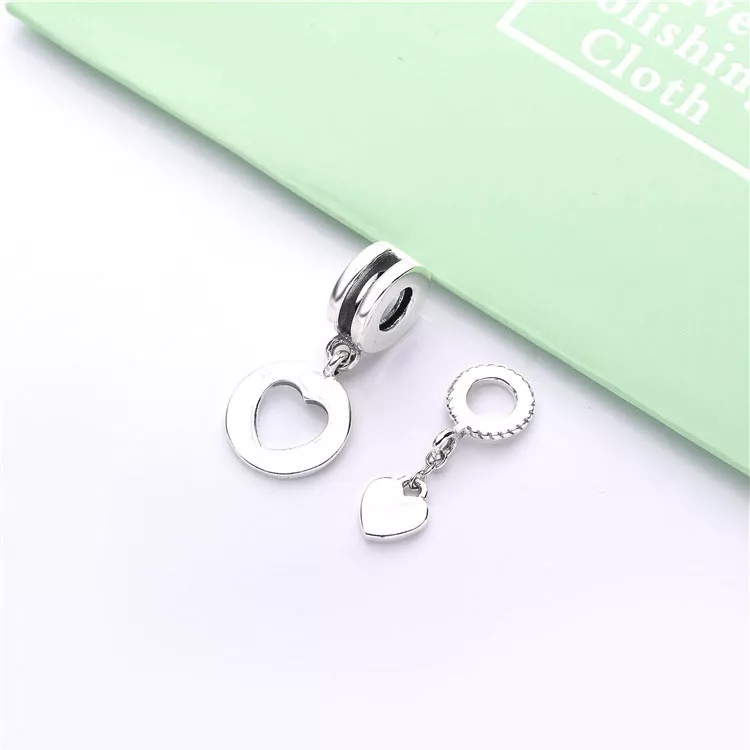 (imagen para) Charm colgante PANDORA Mantenga su corazón partido 798115 - Ver 4