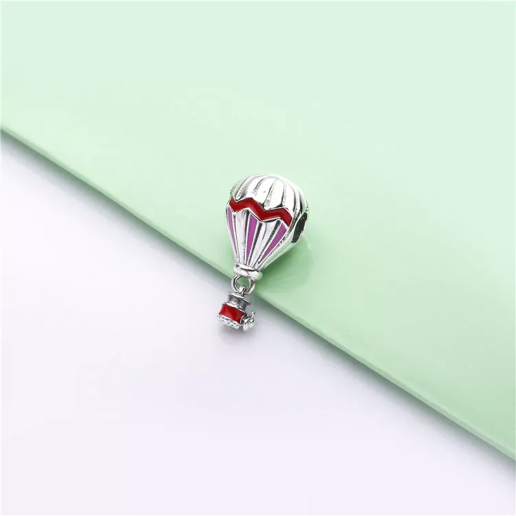 (imagen para) Charm PANDORA en plata de ley Globo Aeroestático Rojo - 798055ENMX - Ver 2