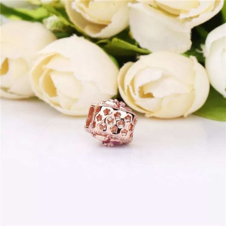 (imagen para) Charm PANDORA Flor de flor de durazno espumoso 788079CZ - Ver 4