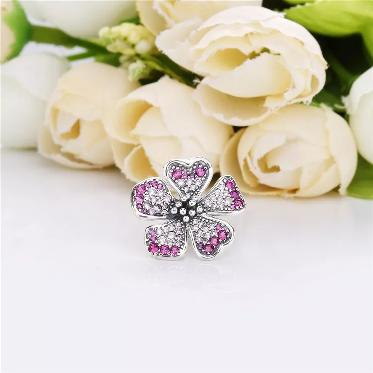 (imagen para) Charm PANDORA Flor de flor de durazno grande 798073NCCMX - Ver 2