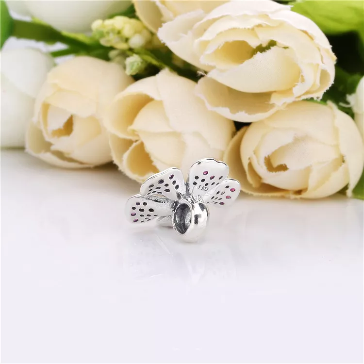 (imagen para) Charm PANDORA Flor de flor de durazno grande 798073NCCMX - Ver 4