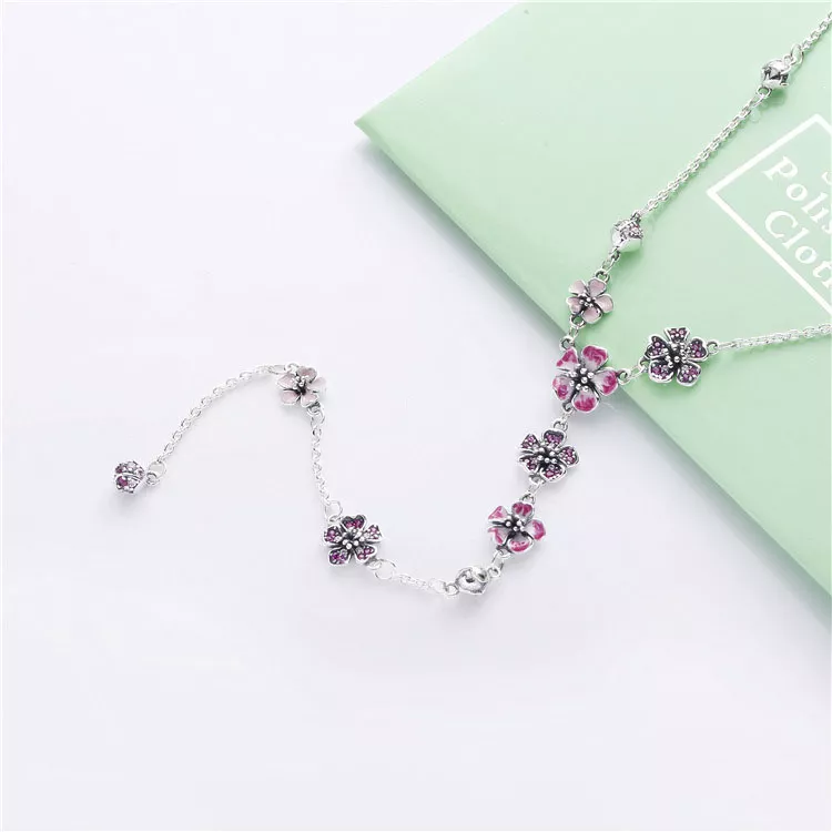 (imagen para) Collar PANDORA Flor de flor de durazno 398074NCCMX - Ver 2