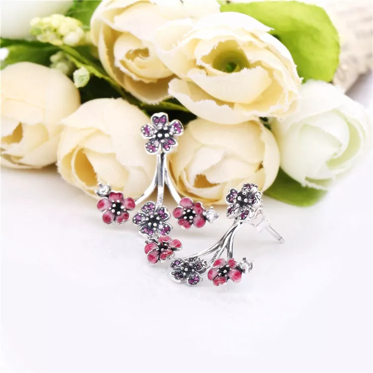 (imagen para) Pendientes PANDORA Flores de flor de durazno 298113NCCMX - Ver 4
