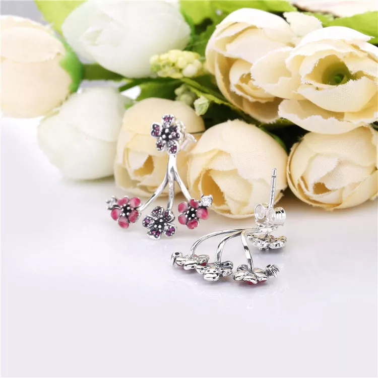 (imagen para) Pendientes PANDORA Flores de flor de durazno 298113NCCMX - Ver 5