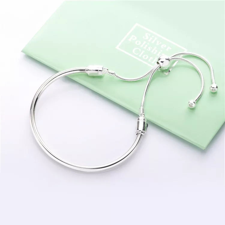 (imagen para) Pulsera PANDORA Moments en plata de ley Rígida cierre deslizante - 597953CZ - Ver 2