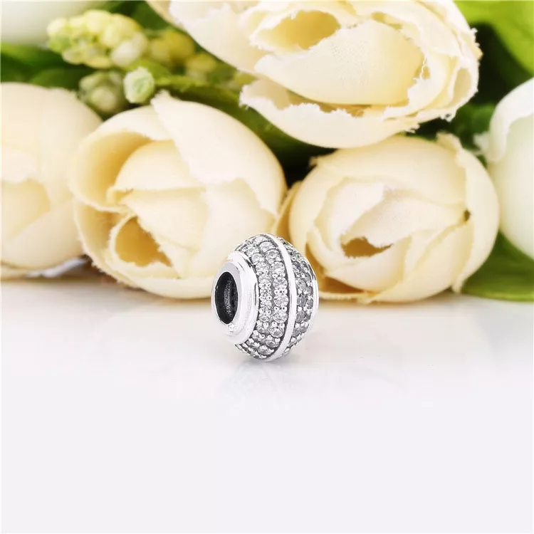 (imagen para) Separador PANDORA en plata de ley Pavé Brillante - 798066CZ - Ver 2